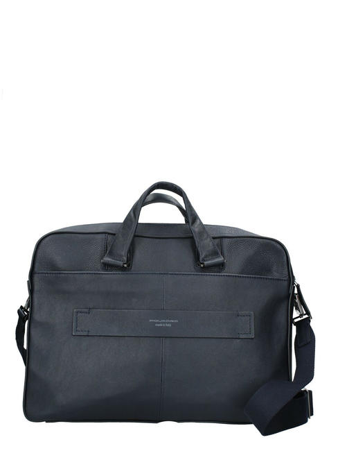 DAVID 15.6 "laptop briefcase, in leather blue - Work Briefcases