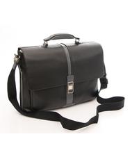 PIQUADRO briefcase X1 line. 15.6&rdquo; laptop bag black grey - Work Briefcases - 2