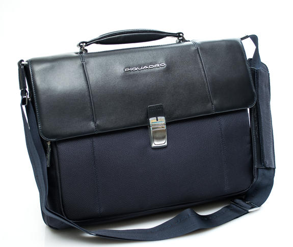 briefcase LINK 2, 13&rdquo; PC case, expandable blue - Work Briefcases