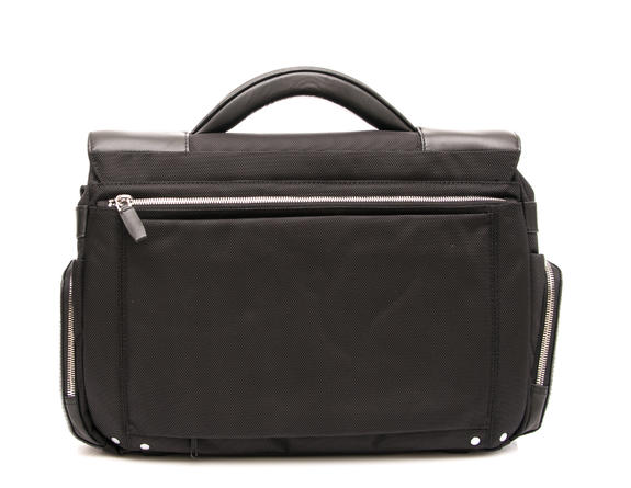 CAMPIONARIO - LINK Briefcase in nylon and leather black - Work Briefcases