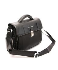 PIQUADRO CAMPIONARIO - LINK Briefcase in nylon and leather black - Work Briefcases - 2