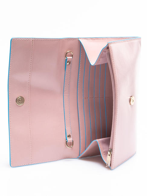 CAMPIONARIO - BLUE SQUARE Clutch wallet in leather pink3 - Women&rsquo;s Wallets
