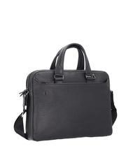 PIQUADRO CAMPIONARIO - BLACK SQUARE Leather briefcase for 15.6" laptop black - Work Briefcases - 2