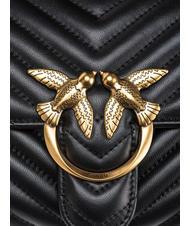 PINKO LOVE LADY PUFF Mini hand bag, with shoulder strap black-antique gold - Women&rsquo;s Bags - 4