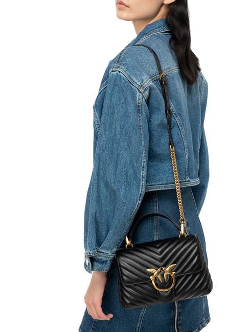 LOVE LADY PUFF Mini hand bag, with shoulder strap black-antique gold - Women&rsquo;s Bags