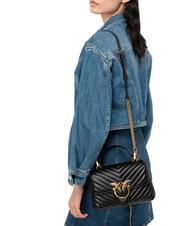 PINKO LOVE LADY PUFF Mini hand bag, with shoulder strap black-antique gold - Women&rsquo;s Bags - 6