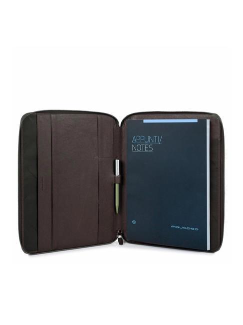 CAMPIONARIO - BLACK SQUARE Leather A4 clipboard MORO - Tablet holder& Organizer