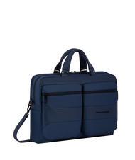 PIQUADRO CAMPIONARIO - GIO Leather and fabric briefcase for 15.6" laptop - Work Briefcases