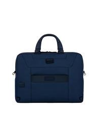 PIQUADRO CAMPIONARIO - GIO Leather and fabric briefcase for 15.6" laptop blue - Work Briefcases - 3
