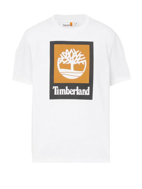 STACK LOGO Cotton T-shirt white - T-shirt