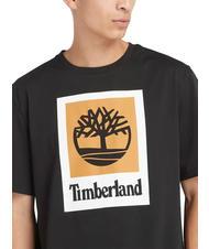TIMBERLAND STACK LOGO Cotton T-shirt BLACK - T-shirt - 3