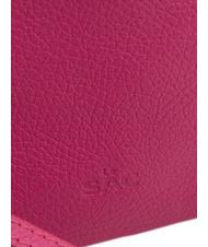 LESAC ROBERTA Dollar leather clutch bag fuchsia - Women’s Bags - 5