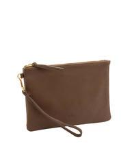 LESAC ROBERTA Dollar leather clutch bag taupe - Women’s Bags - 2