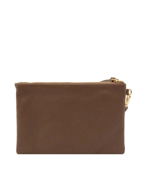 ROBERTA Dollar leather clutch bag taupe - Women’s Bags
