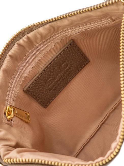 ROBERTA Dollar leather clutch bag taupe - Women’s Bags