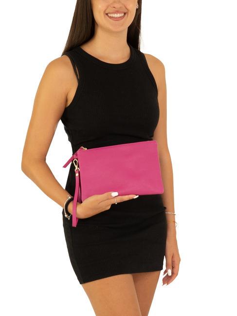 ROBERTA Dollar leather clutch bag fuchsia - Women’s Bags