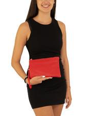 LESAC ROBERTA Dollar leather clutch bag red - Women’s Bags - 4