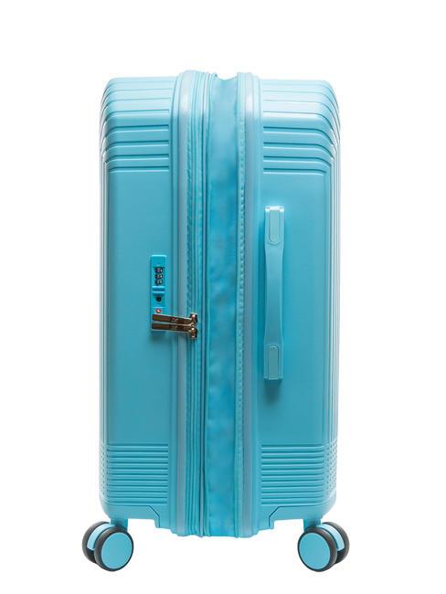 LIGHT POP 1 Medium expandable trolley water blue - Rigid Trolley Cases