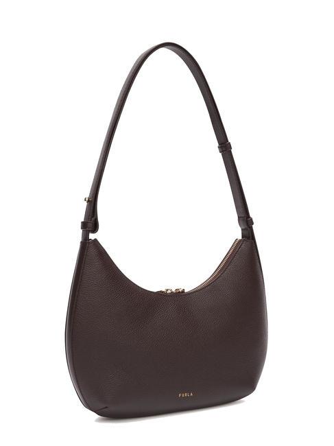 GOCCIA Hammered leather shoulder bag chocolate - Women&rsquo;s Bags