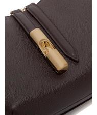 FURLA GOCCIA Hammered leather shoulder bag chocolate - Women&rsquo;s Bags - 3
