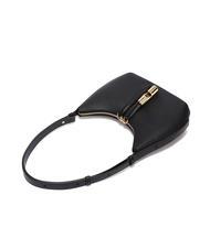FURLA GOCCIA Hammered leather shoulder bag Black - Women&rsquo;s Bags - 4