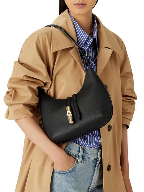 GOCCIA Hammered leather shoulder bag Black - Women&rsquo;s Bags