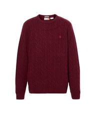 TIMBERLAND P-B LAMBWOOL Crewneck sweater in wool blend cordovanheather - Men's Sweaters - 4