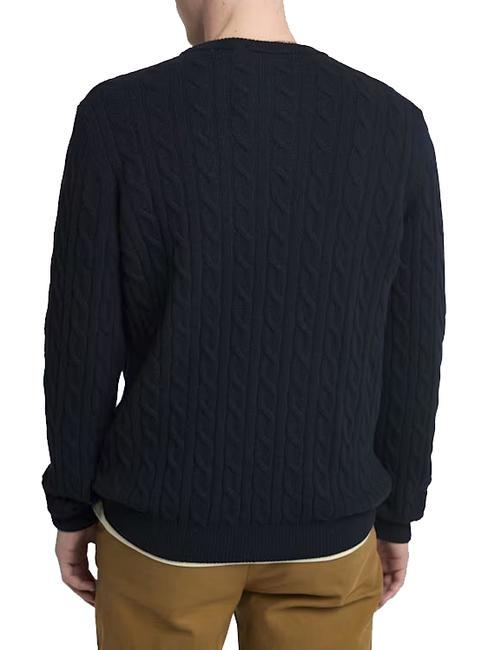 P-B LAMBWOOL Crewneck sweater in wool blend dark sapphire/dark denim - Men's Sweaters