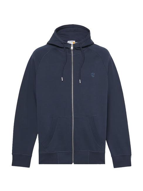 E-R BASIC Sweatshirt with zip and hood dark sapphire/dark denim - Sweatshirts