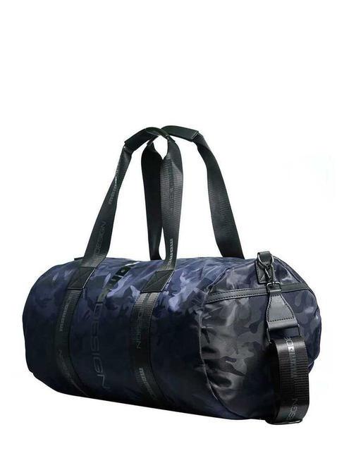 EASY Duffle bag with shoulder strap blue/camou - Duffle bags