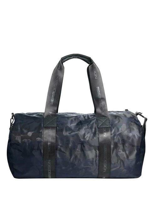 EASY Duffle bag with shoulder strap blue/camou - Duffle bags