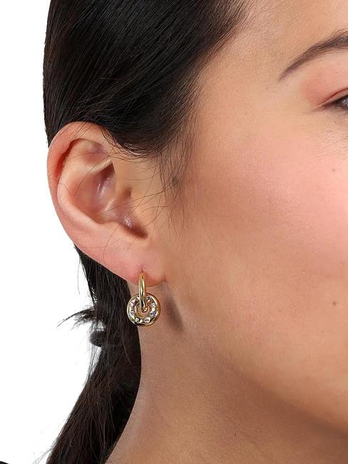 BAGLIORI Colorful crystal earrings gold - Earrings