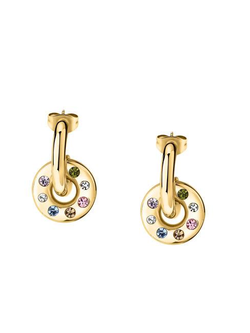 BAGLIORI Colorful crystal earrings gold - Earrings
