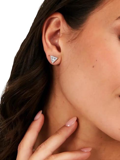 TRILLIANT Triangle earrings with zircons SILVER - Earrings