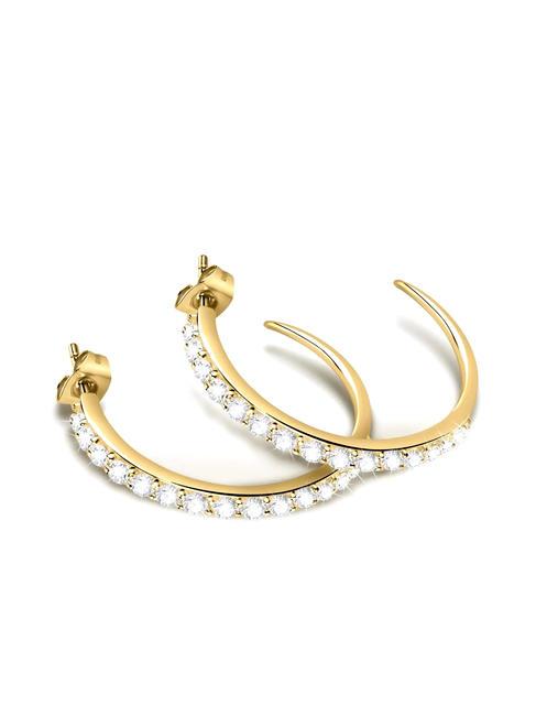 POETICA Semi-circle earrings with crystals gold - Earrings