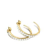 MORELLATO POETICA Semi-circle earrings with crystals SILVER - Earrings - 5