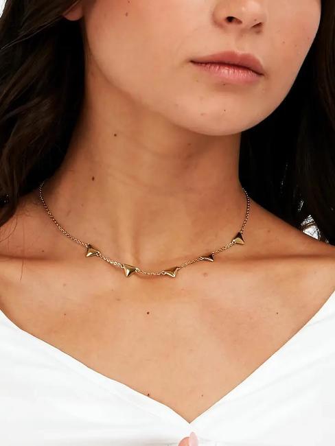 TRILLIANT Triangle charms necklace gold - Necklaces