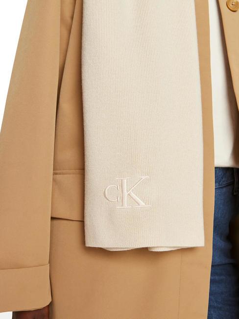 CK JEANS MONOGRAM EMBRO Recycled polyester scarf birch - Scarves