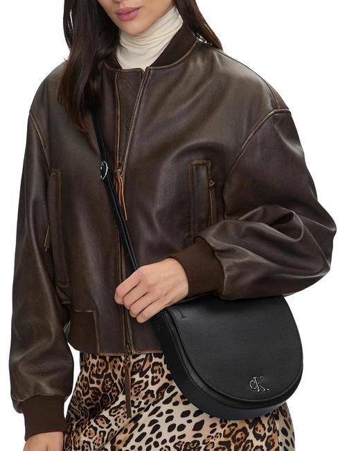 CK JEANS MINIMAL MONOGRAM Mini shoulder bag pvh black - Women’s Bags