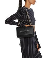 CALVIN KLEIN SCULPTED Convertible Shoulder/cross body bag black/neutral - Women’s Bags - 5