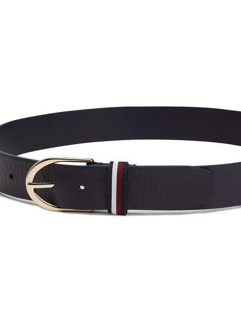 CORPORATE Leather belt space blue - Belts