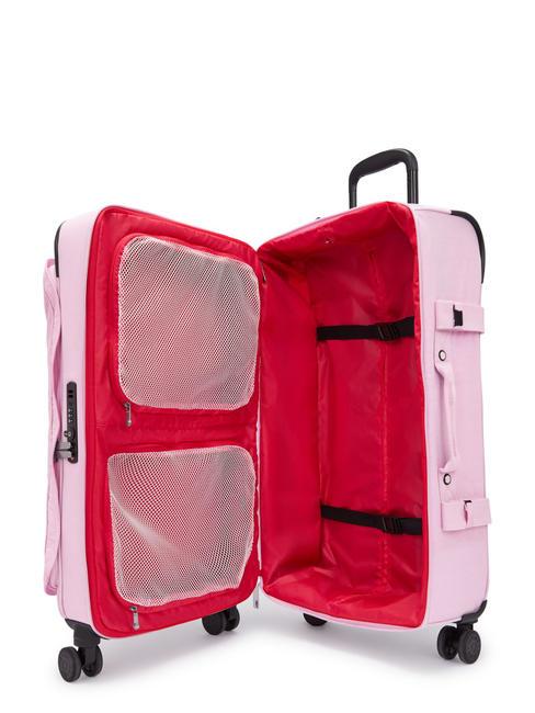 SPONTANEOUS Medium size trolley blooming pink - Semi-rigid Trolley Cases