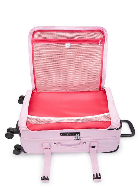SPONTANEOUS Medium size trolley blooming pink - Semi-rigid Trolley Cases