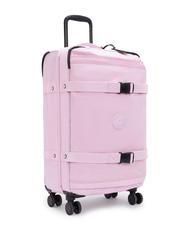 KIPLING SPONTANEOUS Medium size trolley blooming pink - Semi-rigid Trolley Cases - 4