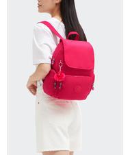 KIPLING CITY ZIP S Backpack with flap pink confetti - Women’s Bags - 7