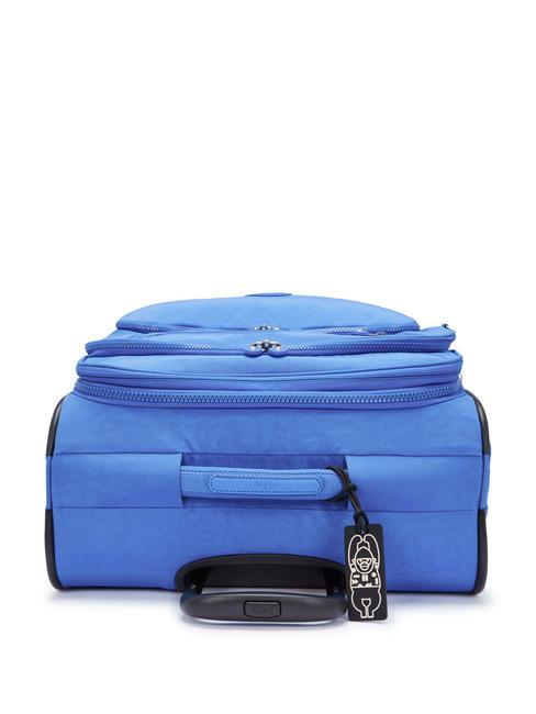 NEW YOURI SPIN M Medium size trolley havana blue - Semi-rigid Trolley Cases