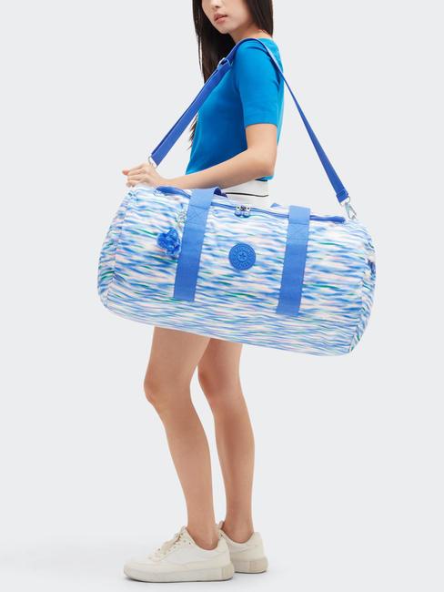 ARGUS M Large duffel bag with shoulder strap diluted blue - Duffle bags