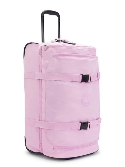 AVIANA M Medium size trolley blooming pink - Semi-rigid Trolley Cases