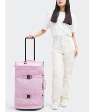KIPLING AVIANA M Medium size trolley blooming pink - Semi-rigid Trolley Cases - 8