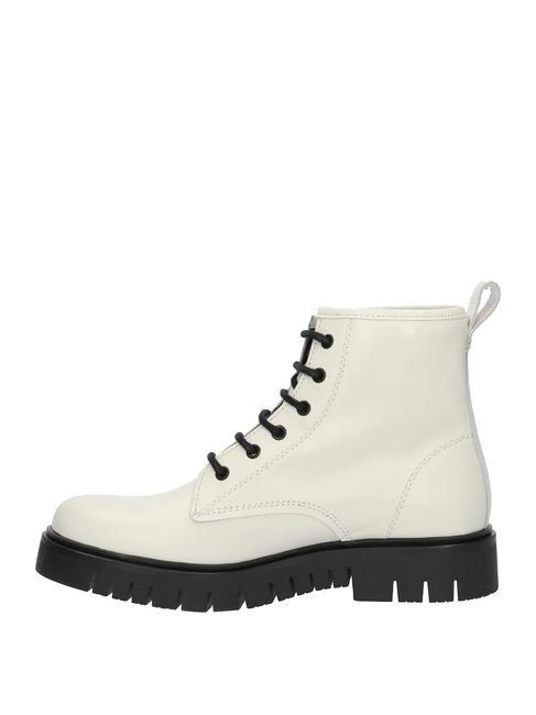 TOMMY JEANS Lace Up Leather ankle boots ecru - Women’s shoes